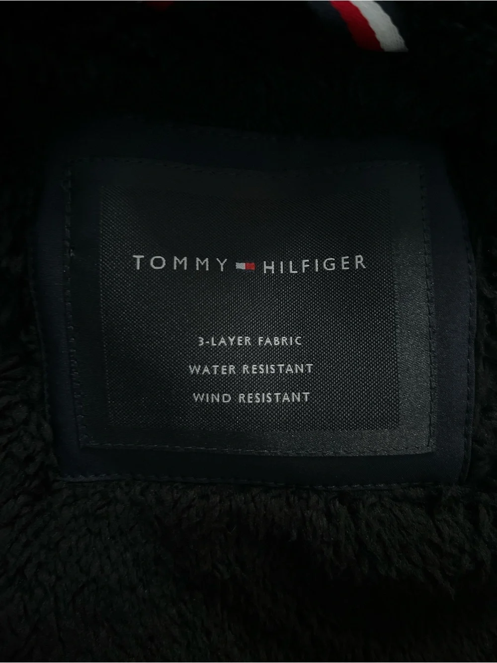 Tommy Hilfiger Navy Hooded Softshell Windbreaker Jacket